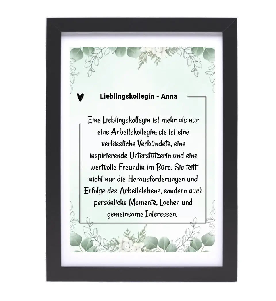 Lielingskollegin Definition Poster Geschenk personalisiert