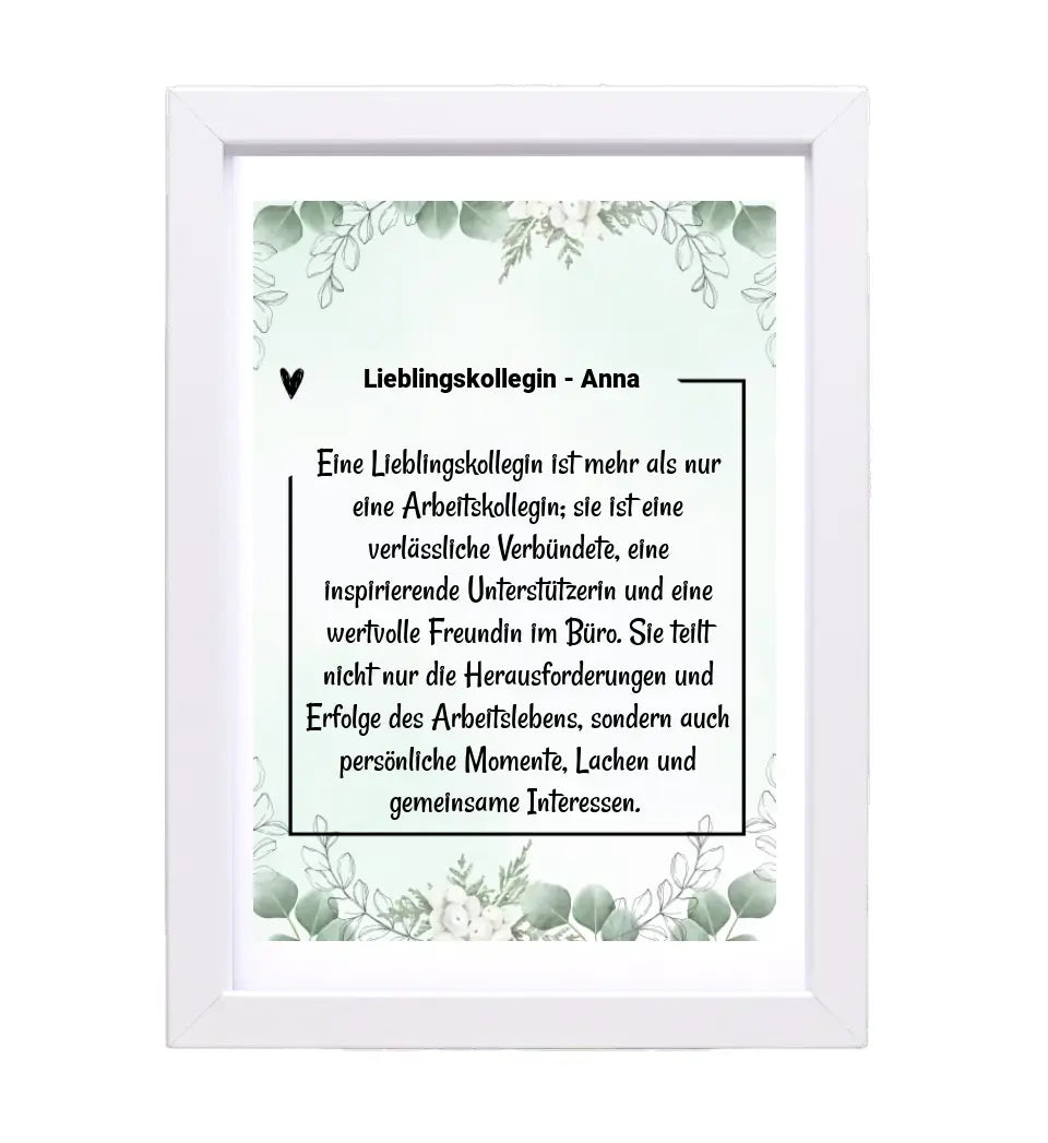 Lielingskollegin Definition Poster Geschenk personalisiert