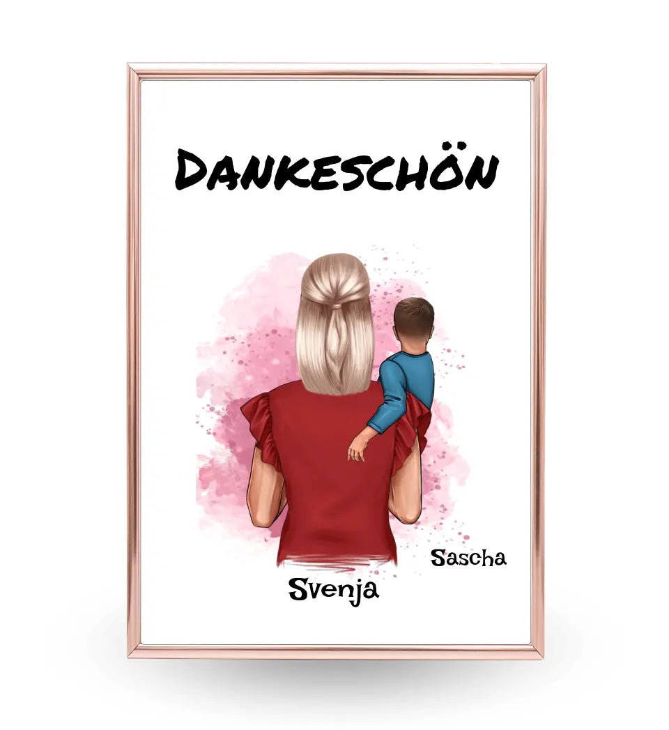 Erzieherin Abschiedsgeschenk Krippe Kita Poster personalisiert