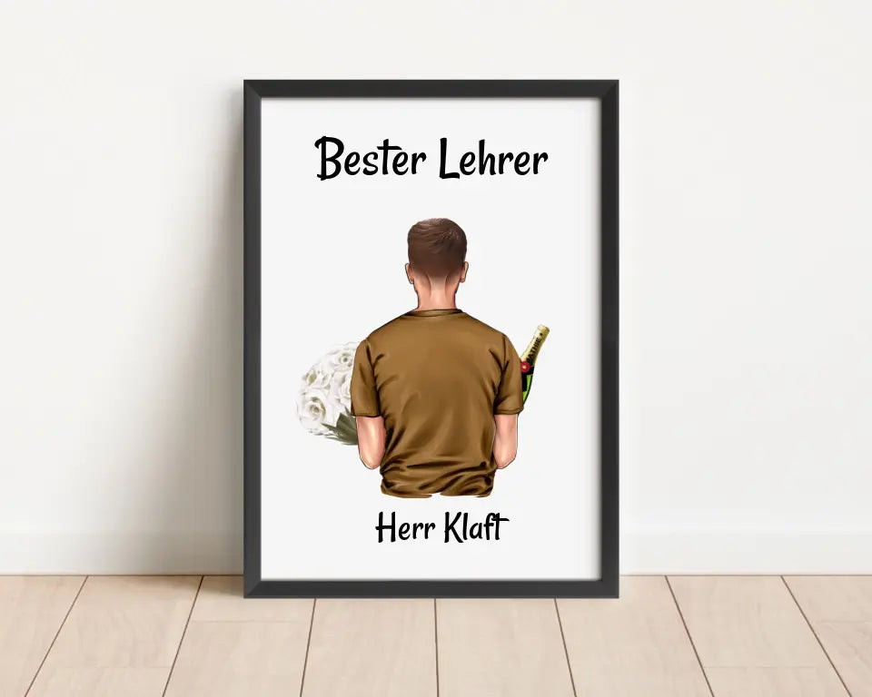 Lehrer Abschiedsgeschenk Poster personalisiert