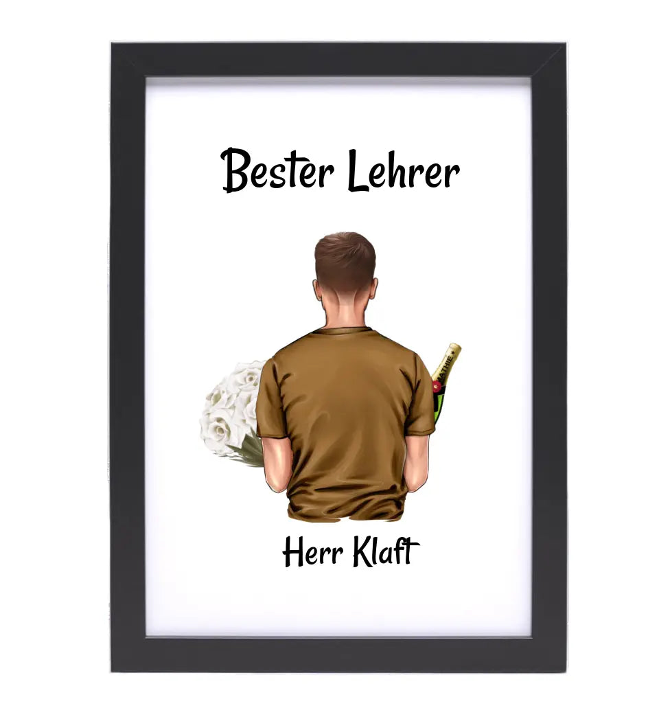 Lehrer Abschiedsgeschenk Poster personalisiert