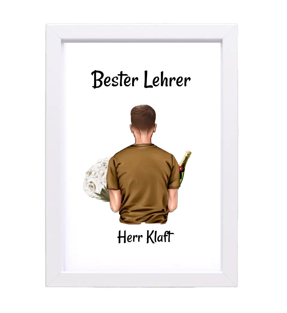 Lehrer Abschiedsgeschenk Poster personalisiert