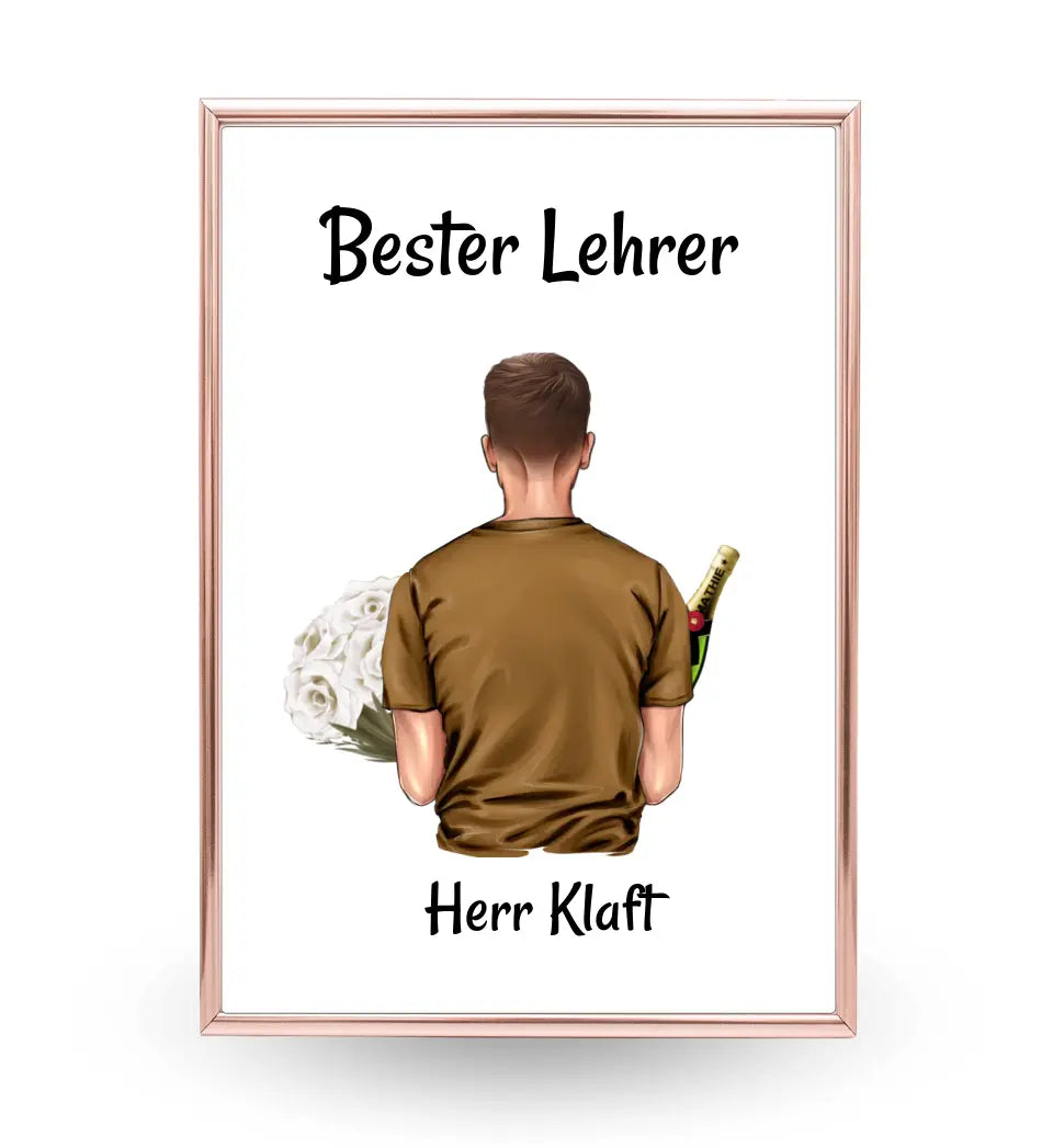 Lehrer Abschiedsgeschenk Poster personalisiert