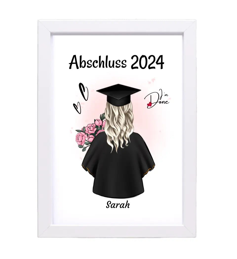 Tochter Abschluss Poster Abitur, Bachelor & Ausbildung Geschenk gestalten