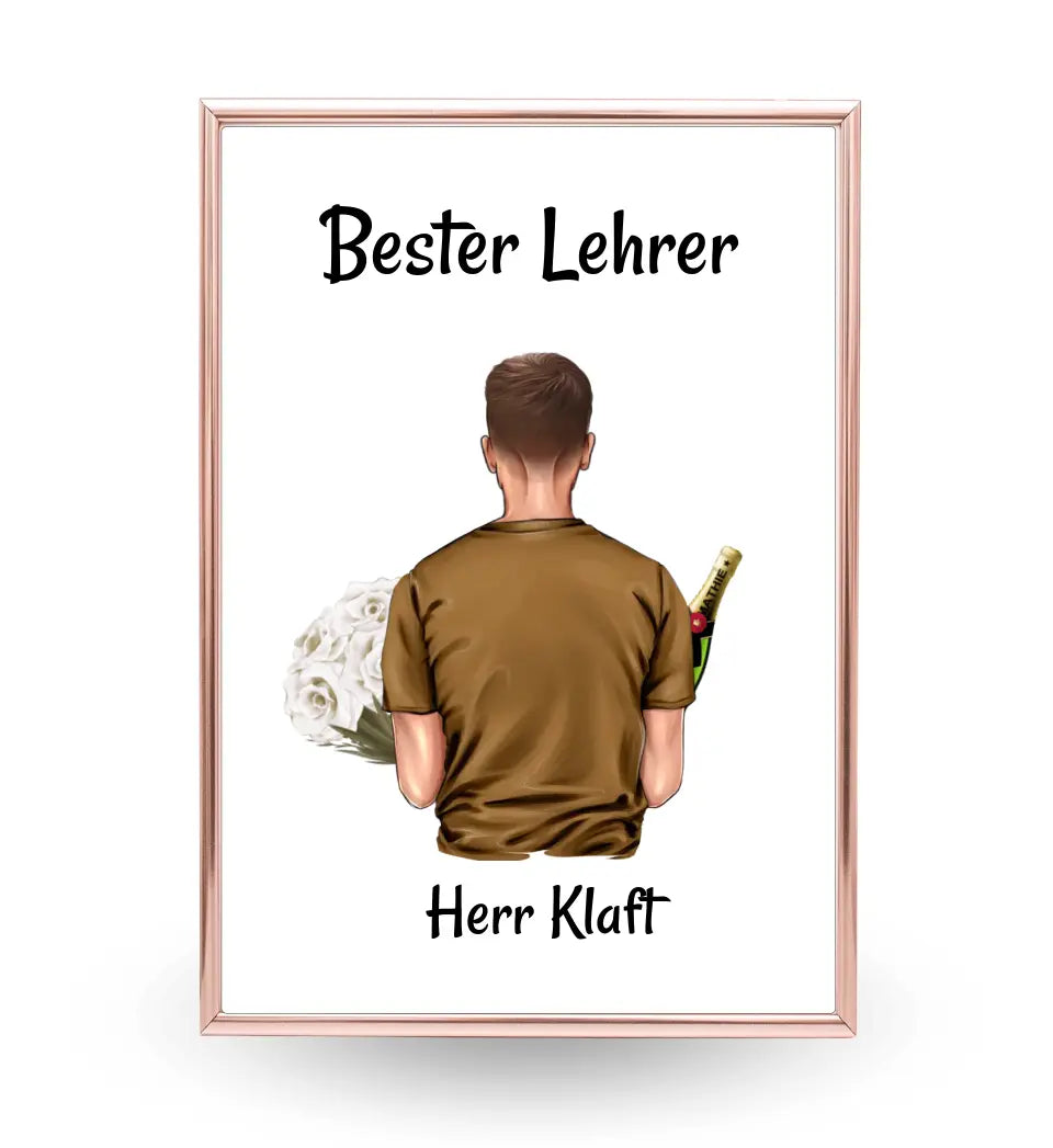 Lehrer Geburtstagsgeschenk Poster personalisiert