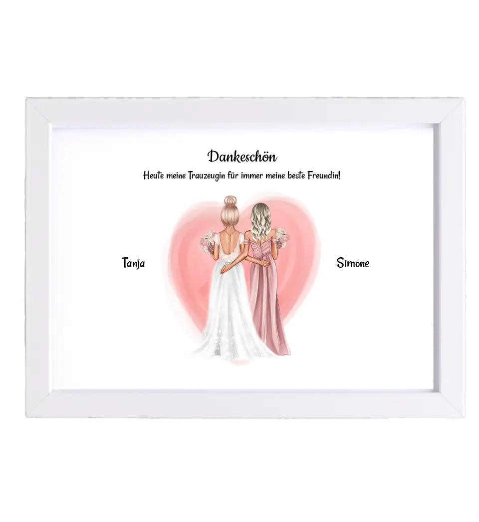 Hochzeit Geschenk Beste Freundin Poster