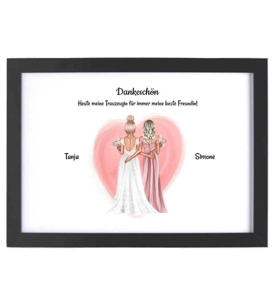 Hochzeit Geschenk Beste Freundin Poster