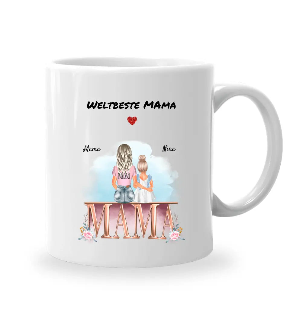 Geschenk Mutter und kleine Tochter Tasse personalisiert - Cantty