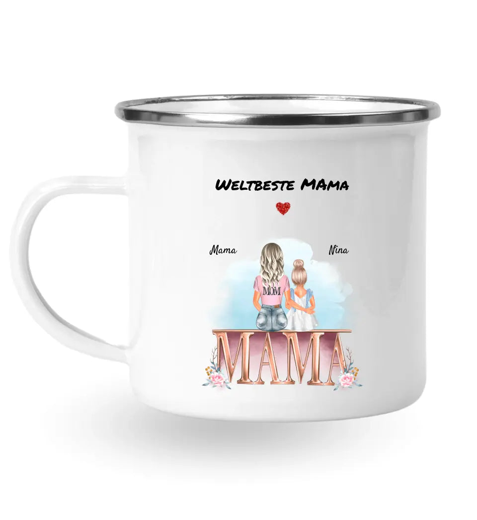 Geschenk Mutter und kleine Tochter Tasse personalisiert - Cantty