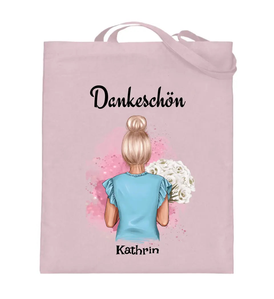 Erzieherin Jutebeutel Tasche Danke Geschenk personalisiert