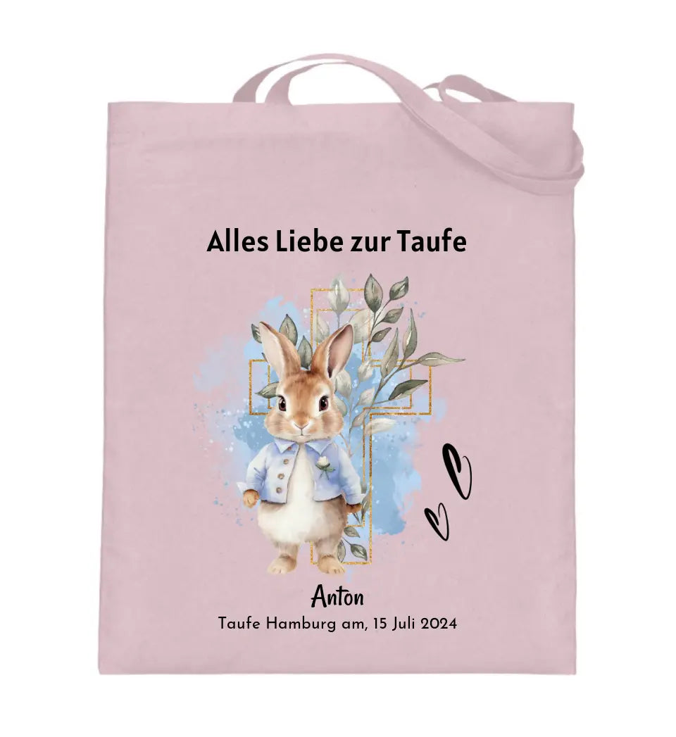 Taufgeschenk Junge Jutebeutel Tasche personalisiert