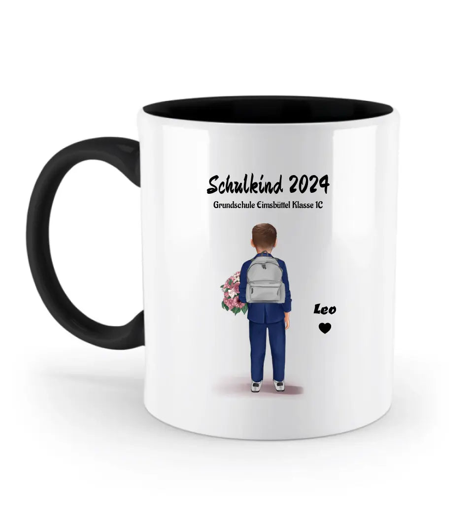 Einschulung Junge Schulkind Tasse Geschenk personalisiert