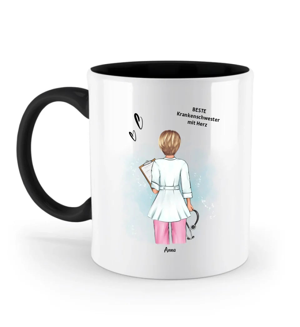 Tasse Krankenschwester Geschenk gestalten personalisiert