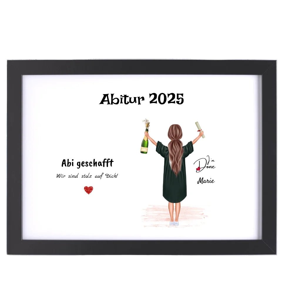 Abi Abschlussgeschenk Bild personalisiert Frau - Cantty