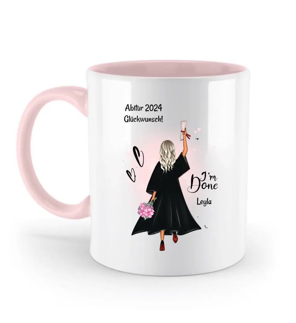 Abi bestanden Tasse für Mädchen Geschenk personalisiert - Cantty