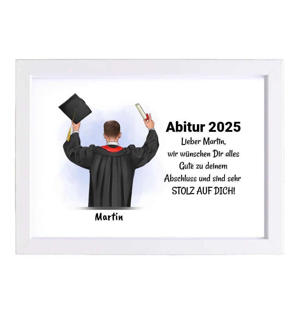 Abitur Junge Geschenk Poster personalisiert - Cantty