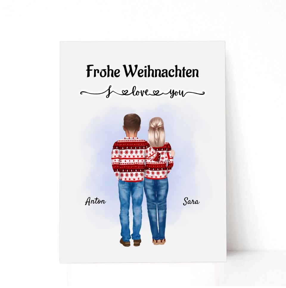 Acrylglas Weihnachtsgeschenk Eltern Bild personalisiert - Cantty