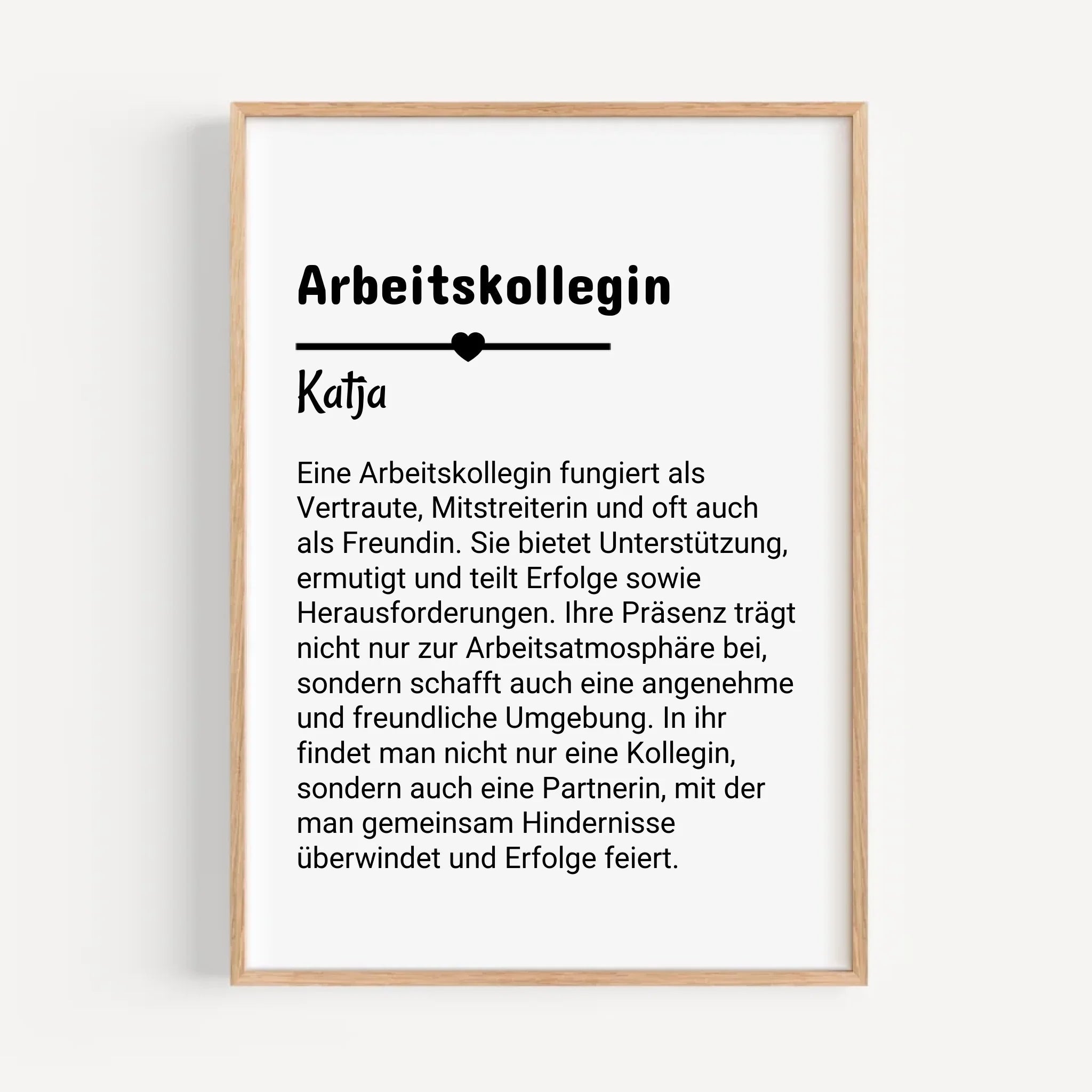 Arbeitskollegin Definition Poster Geschenk personalisiert - Cantty