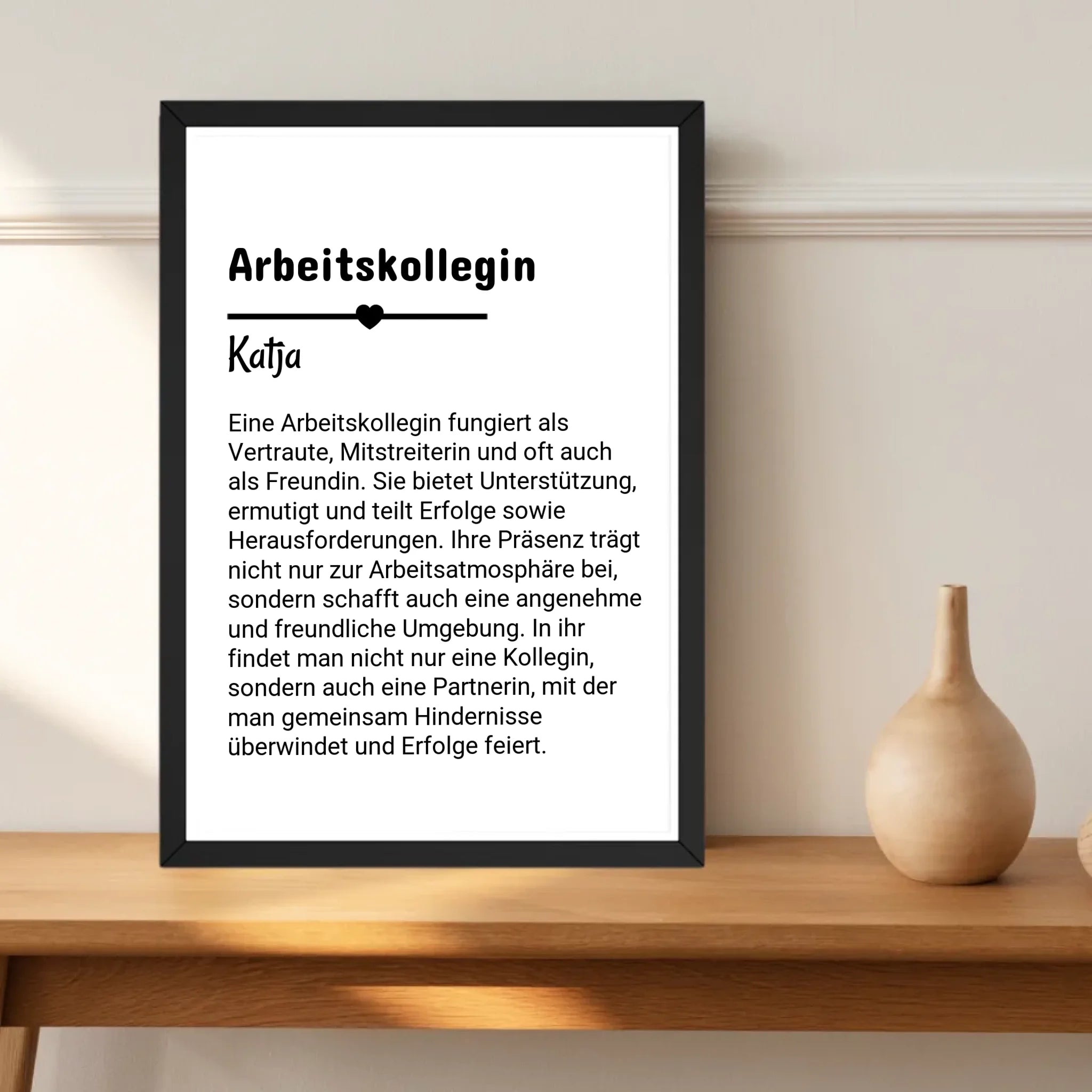 Arbeitskollegin Definition Poster Geschenk personalisiert - Cantty