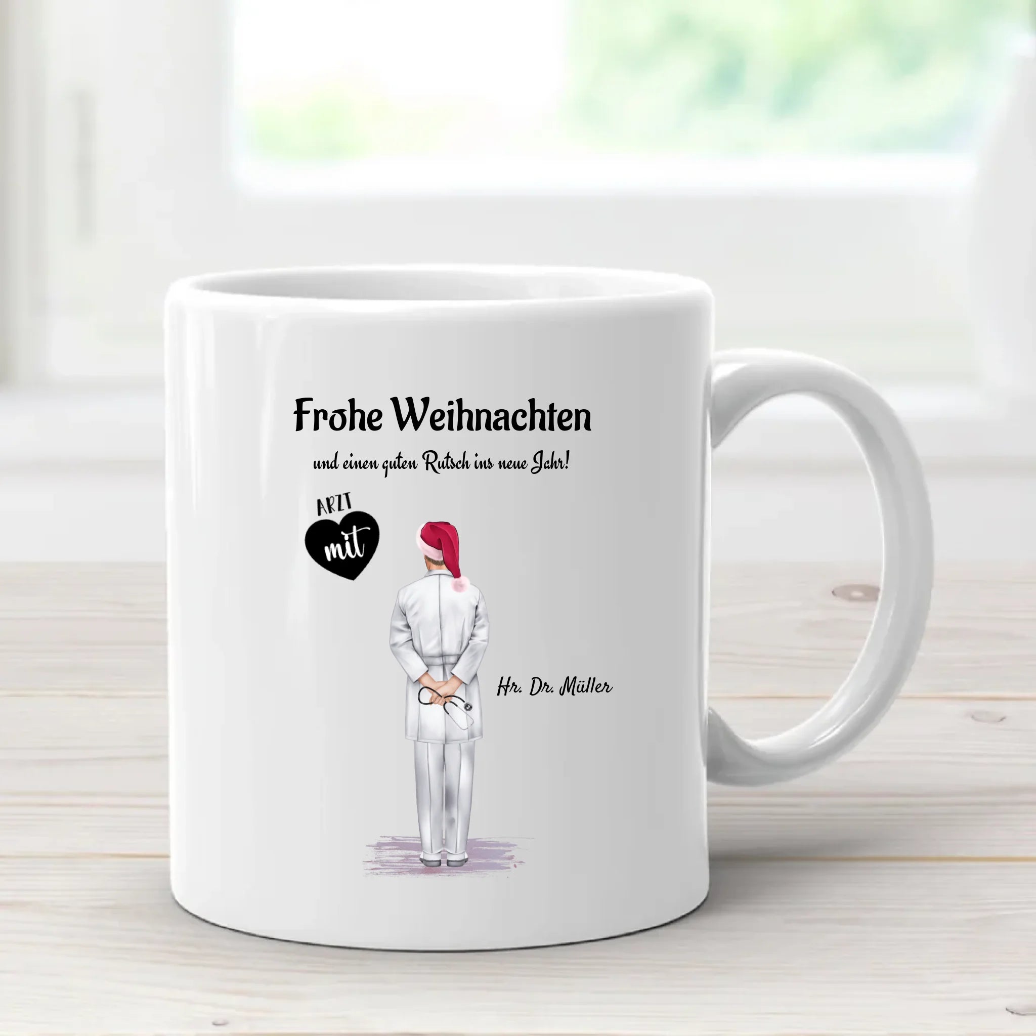 Arzt Tasse Weihnachtsgeschenk personalisiert - Cantty