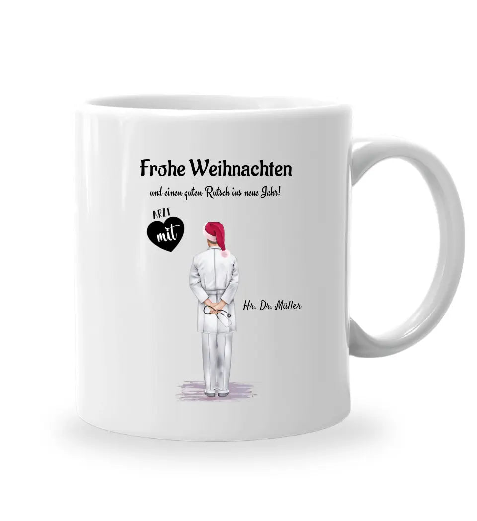 Arzt Tasse Weihnachtsgeschenk personalisiert - Cantty