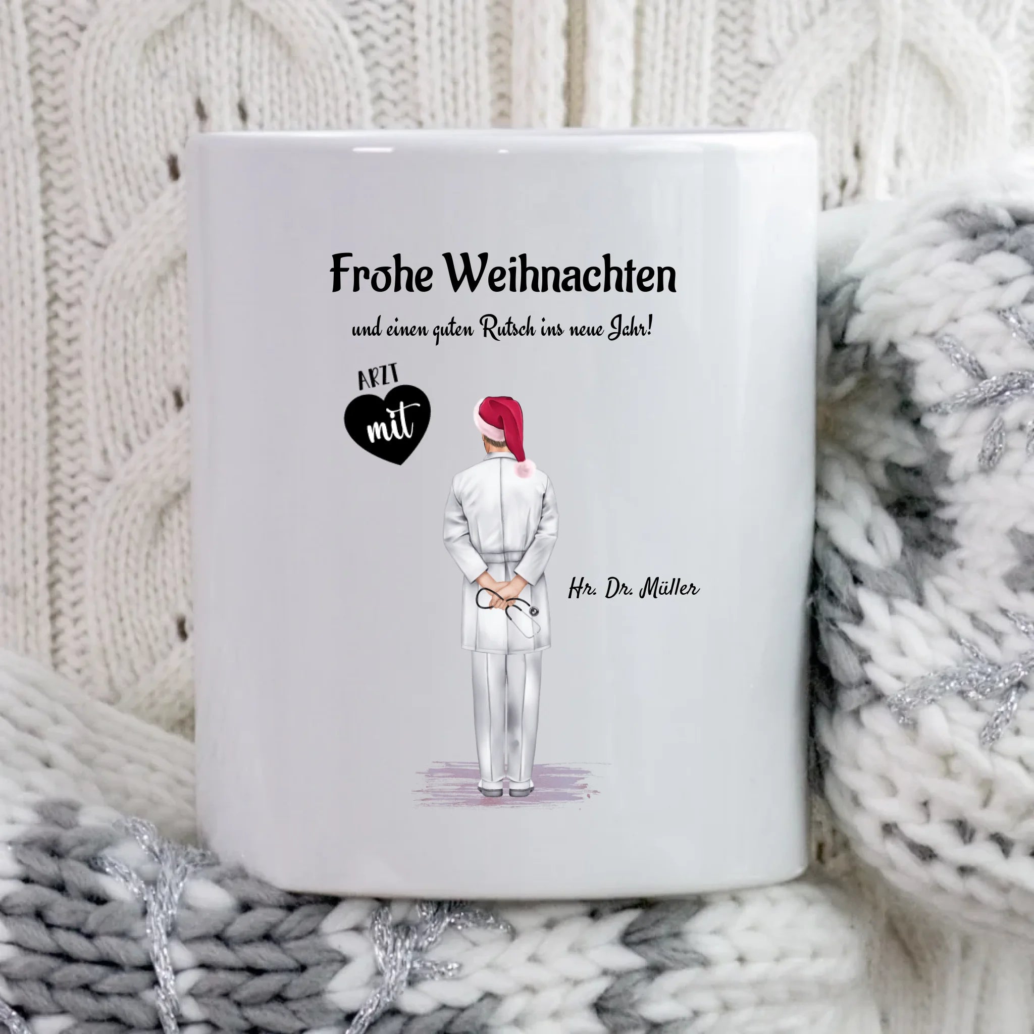 Arzt Tasse Weihnachtsgeschenk personalisiert - Cantty