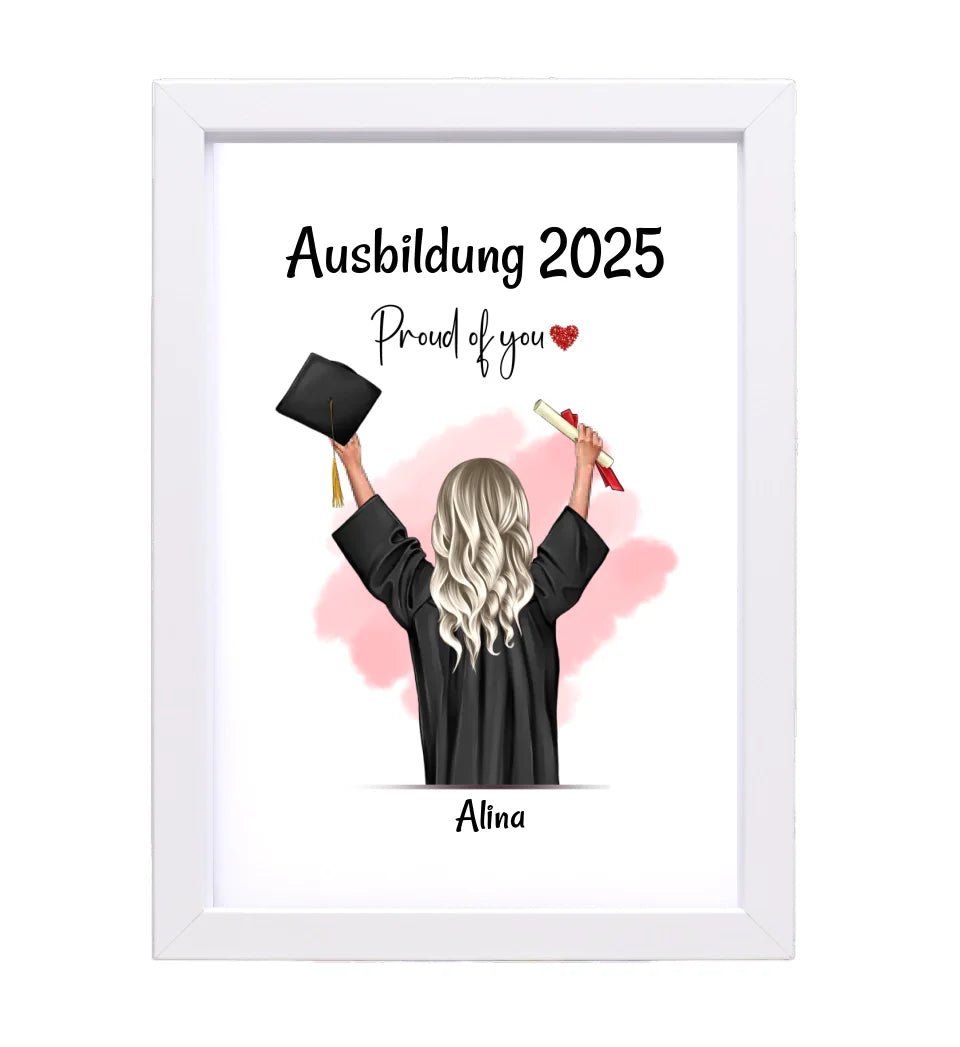 Ausbildung bestanden Poster personalisiert zum Abschluss - Cantty