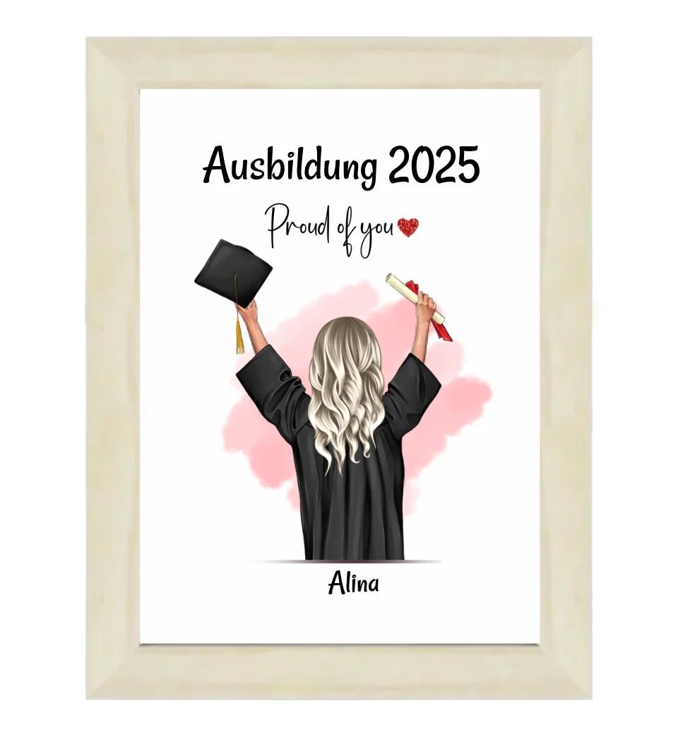 Ausbildung bestanden Poster personalisiert zum Abschluss - Cantty