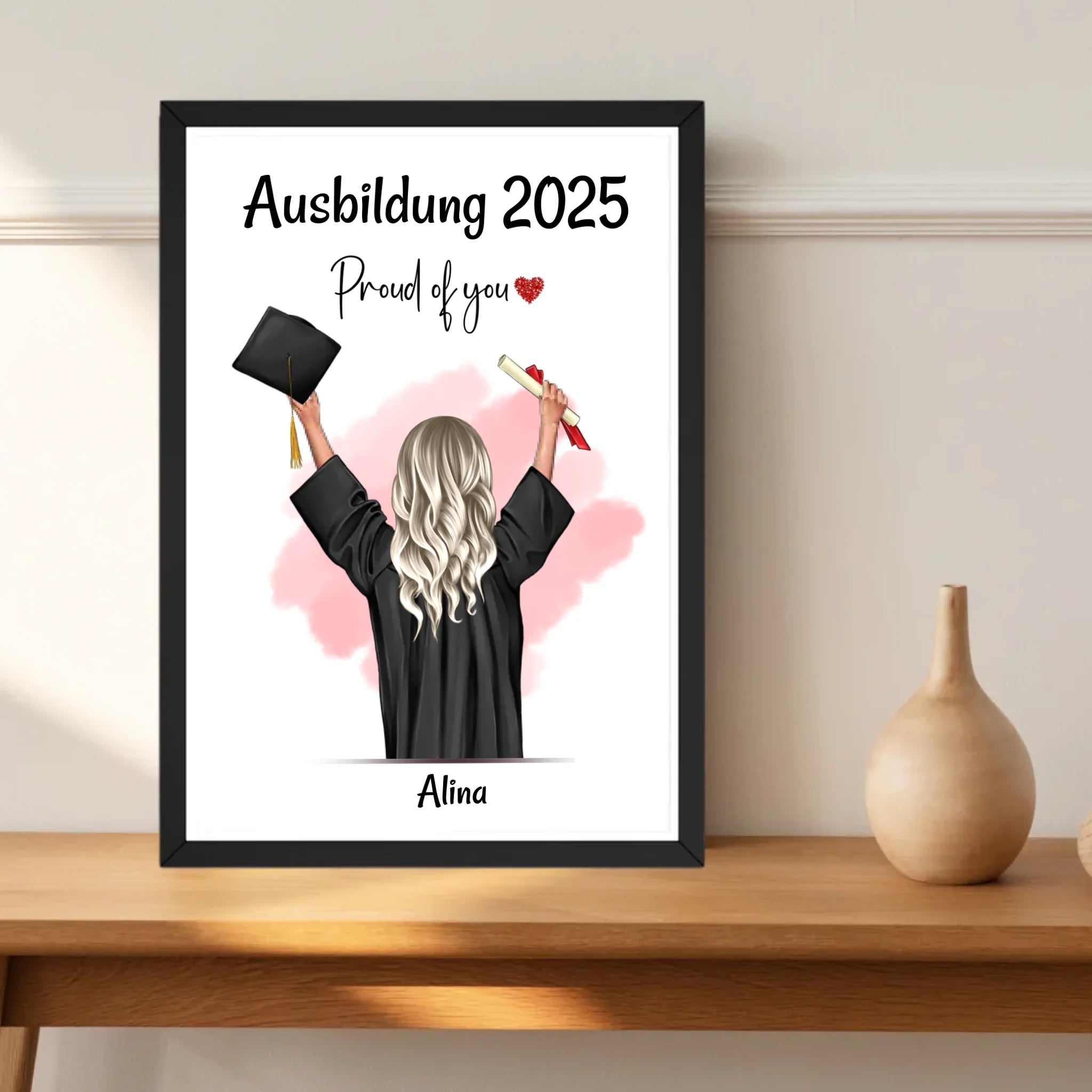 Ausbildung bestanden Poster personalisiert zum Abschluss - Cantty