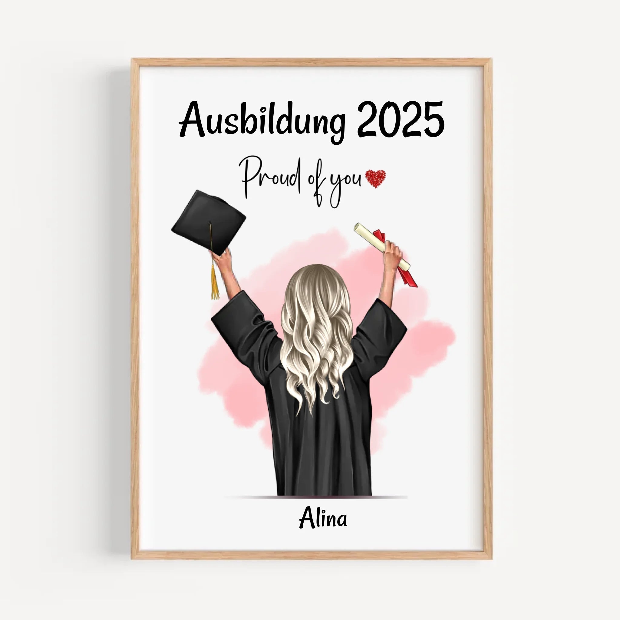 Ausbildung bestanden Poster personalisiert zum Abschluss - Cantty