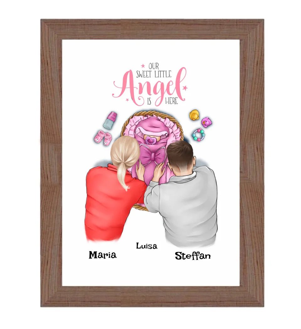 Baby Mädchen Geburt Poster Geschenk personalisiert - Cantty