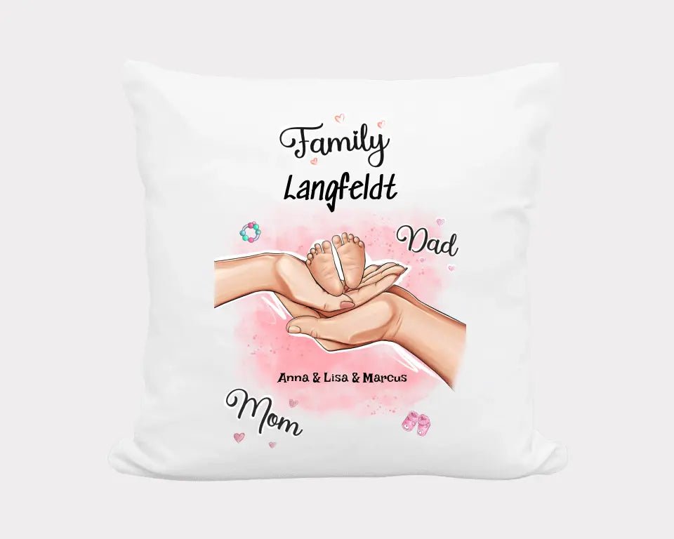 Babygeschenk Kissen personalisiert zur Geburt - Cantty