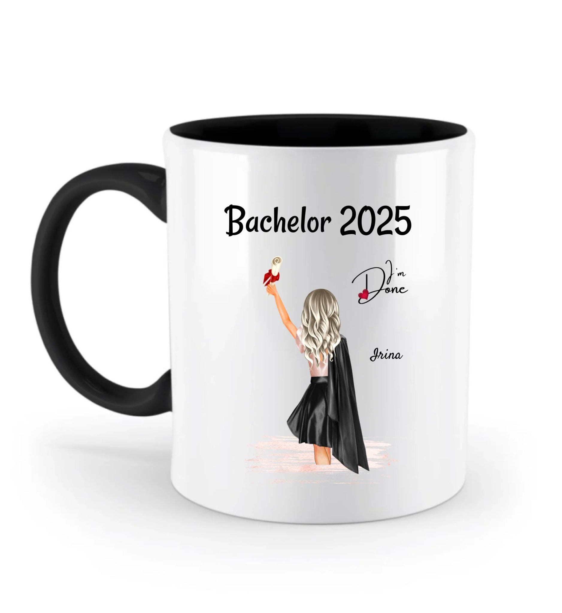 Bachelor Abschlussgeschenk für Sie Tasse personalisiert - Cantty