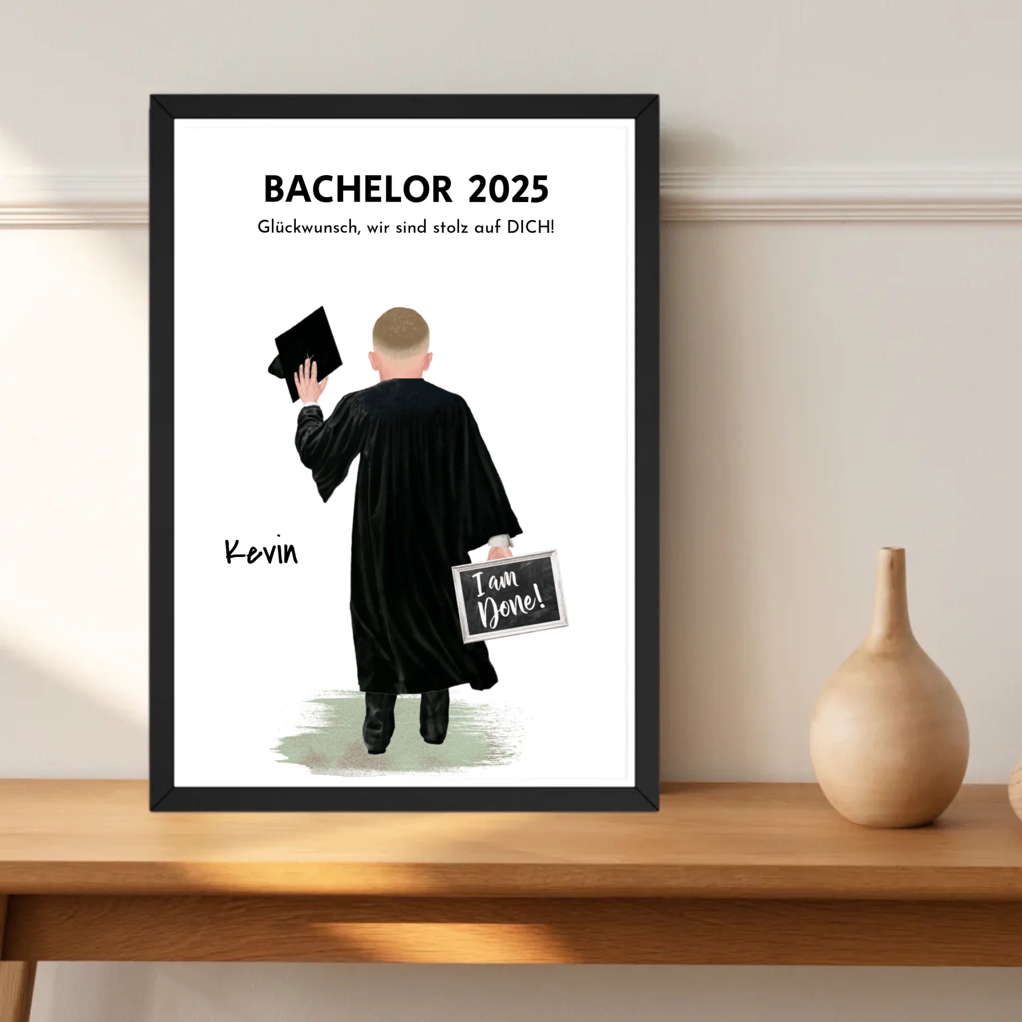 Bachelor Abschlussgeschenk Poster Junge/ Mann/ Sohn - Cantty