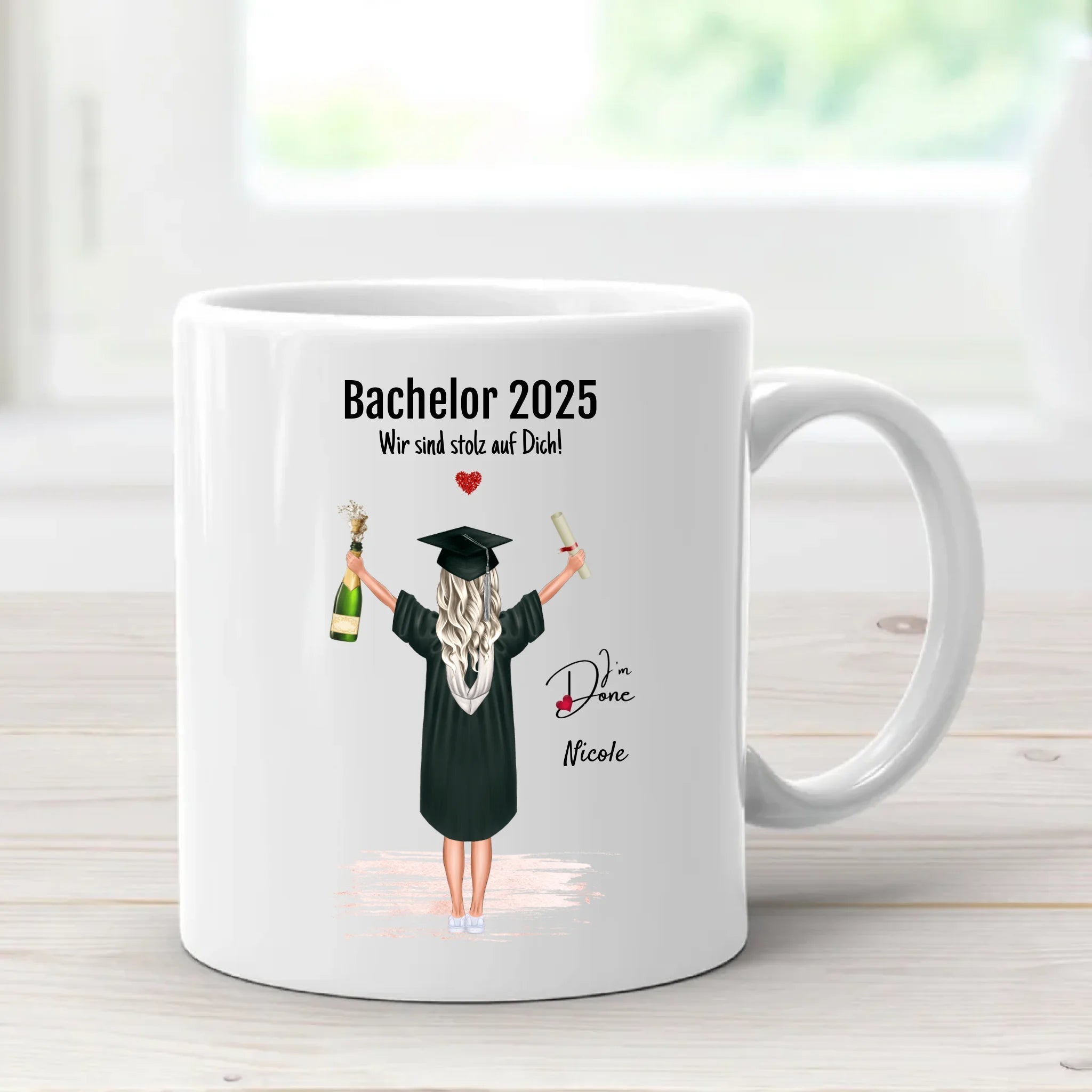 Bachelor Tasse Mädchen Abschlussgeschenk - Cantty