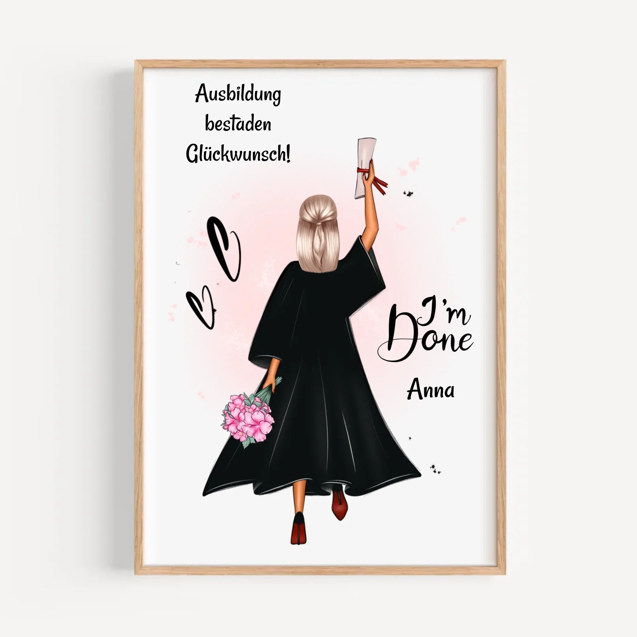 Berufsausbildung Mädchen Abschluss bestanden Geschenk Poster - Cantty