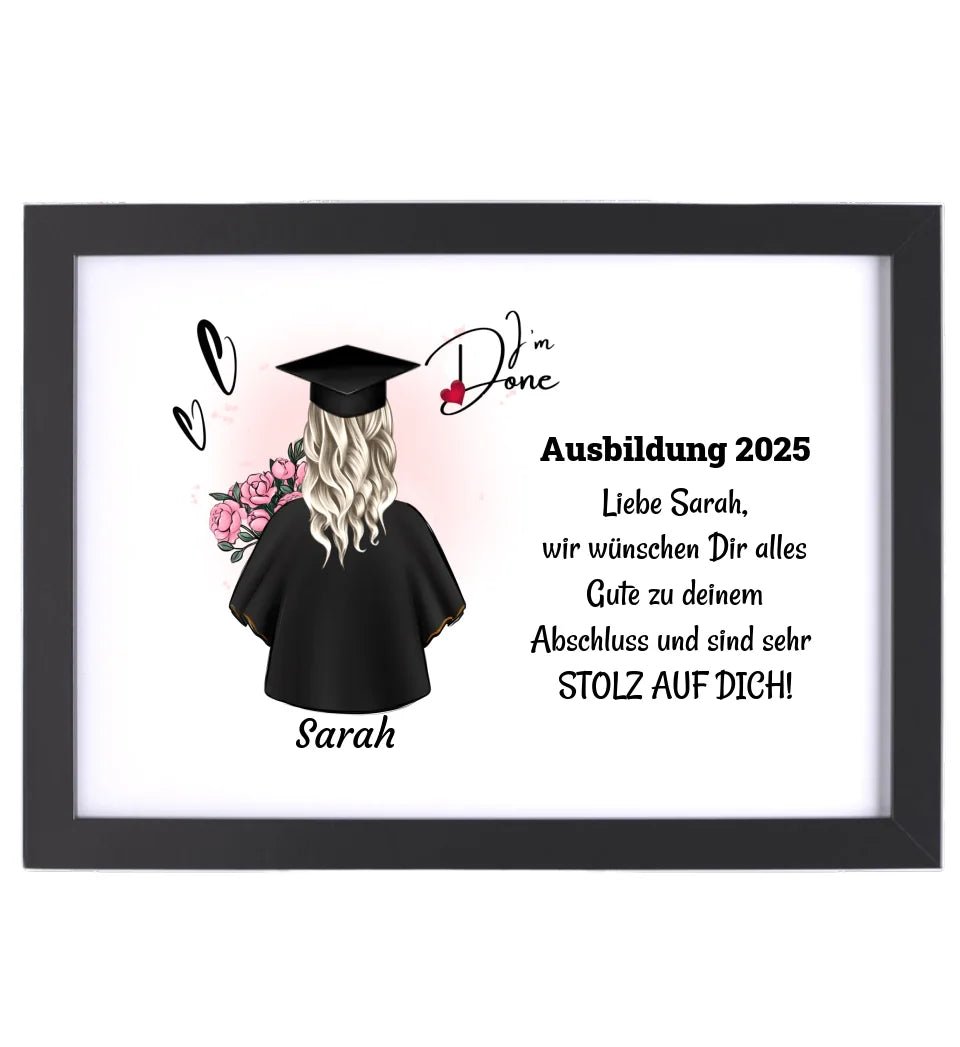 Berufsausbildung Mädchen Abschlussgeschenk Poster - Cantty