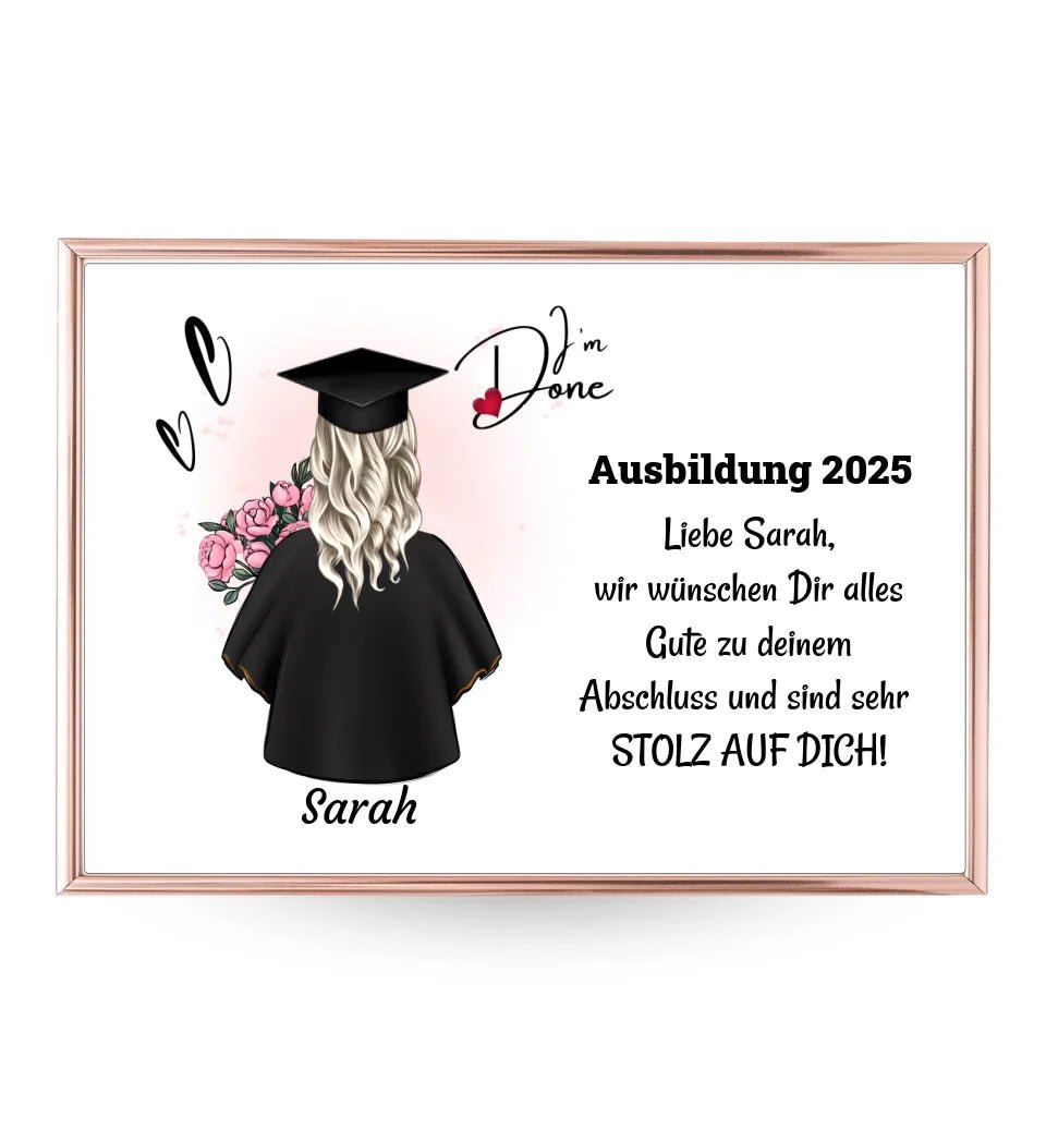 Berufsausbildung Mädchen Abschlussgeschenk Poster - Cantty