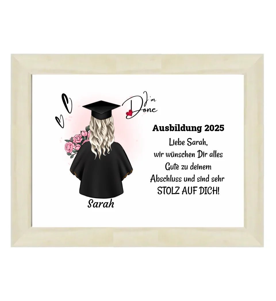 Berufsausbildung Mädchen Abschlussgeschenk Poster - Cantty