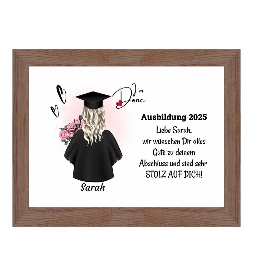 Berufsausbildung Mädchen Abschlussgeschenk Poster - Cantty