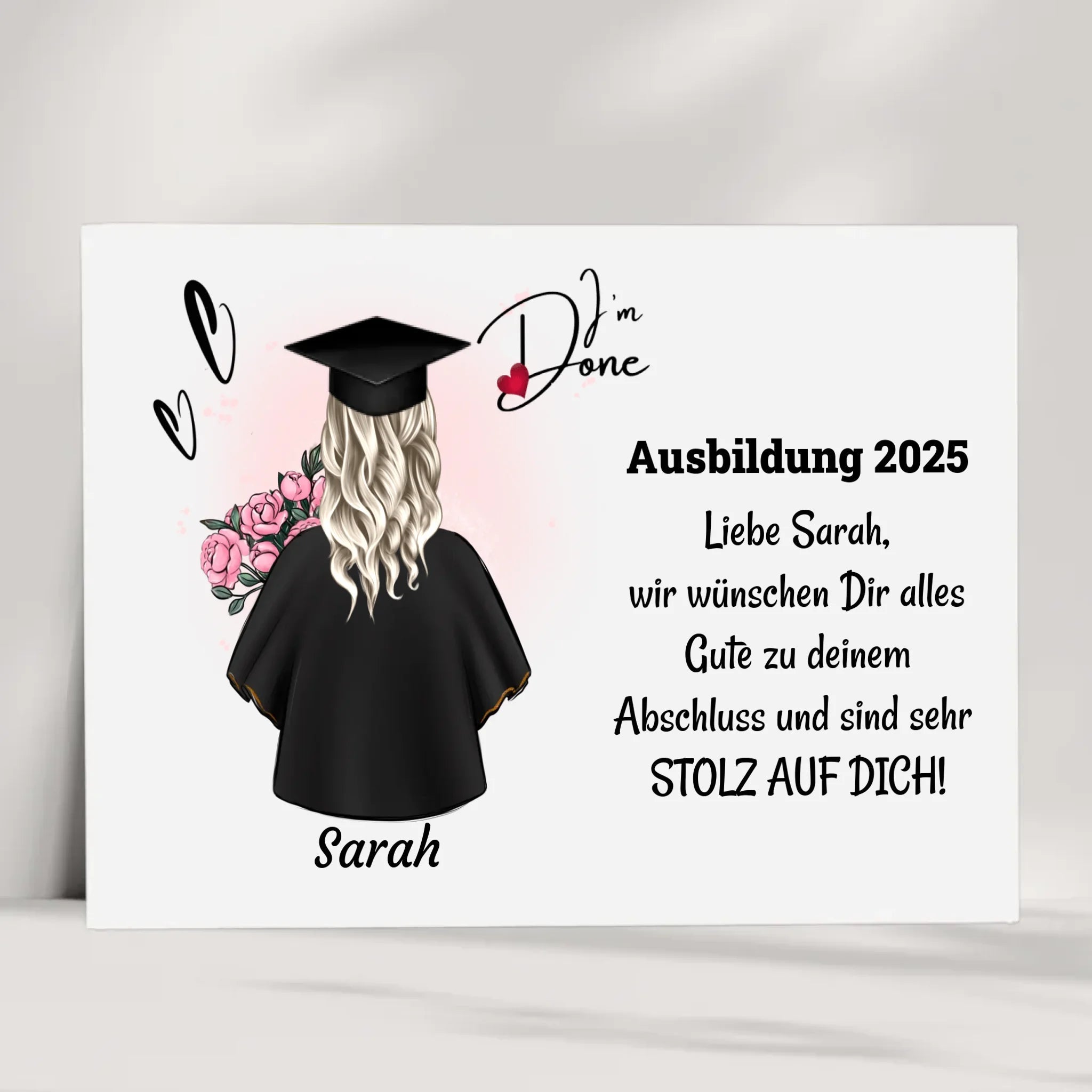 Berufsausbildung Mädchen Abschlussgeschenk Poster - Cantty