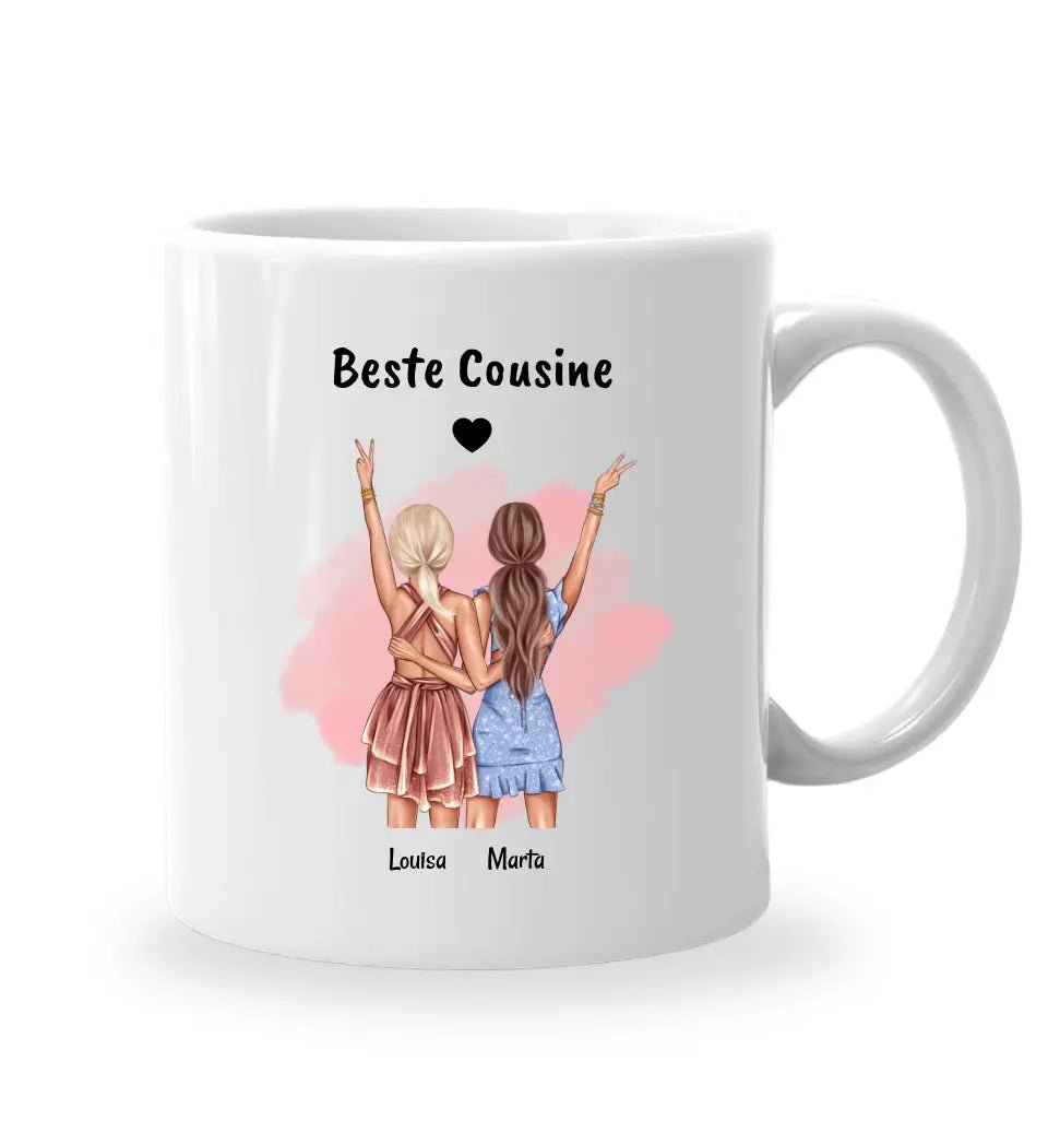 Beste Cousine Geschenk Tasse personalisiert - Cantty