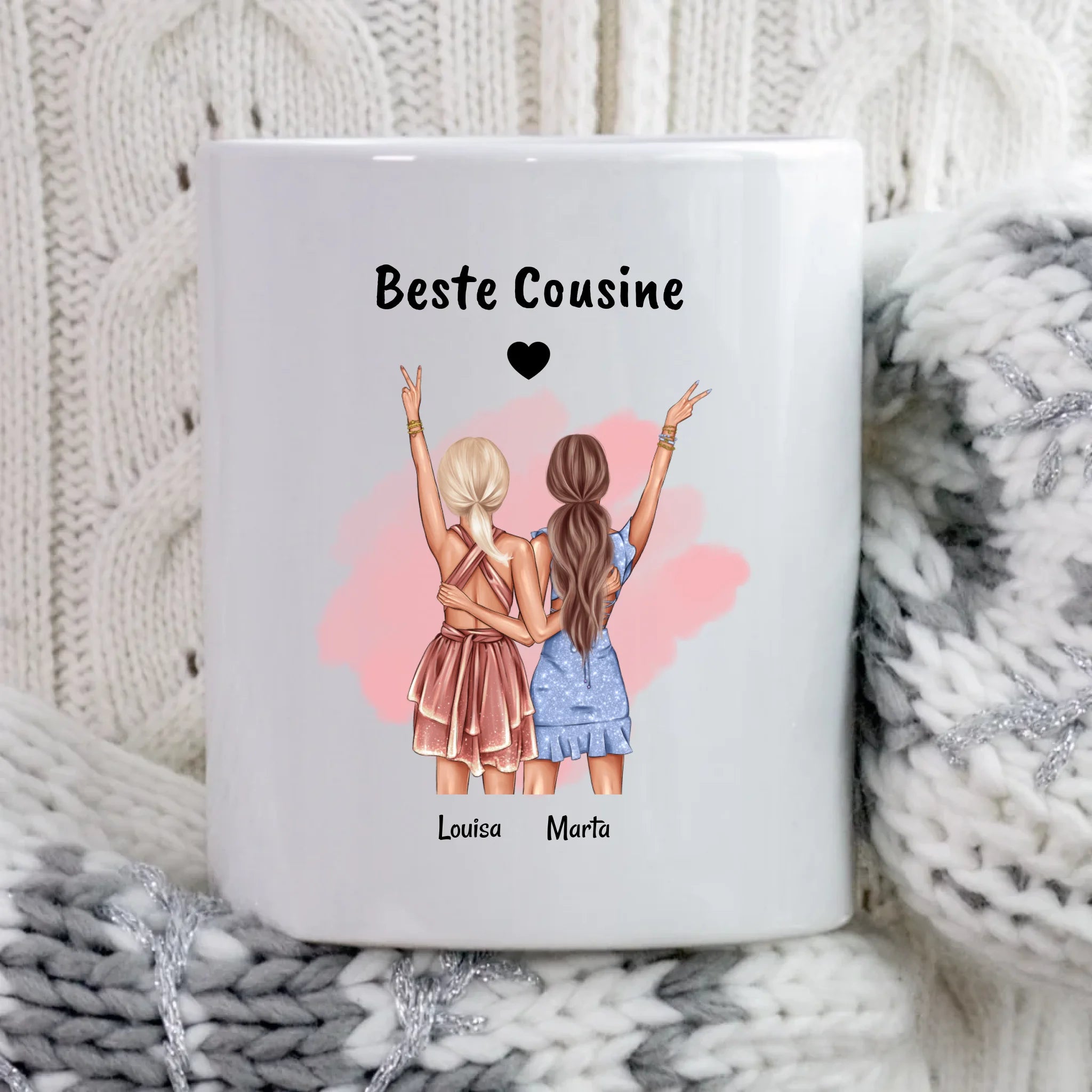 Beste Cousine Geschenk Tasse personalisiert - Cantty