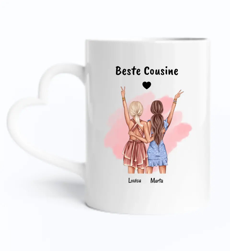 Beste Cousine Geschenk Tasse personalisiert - Cantty