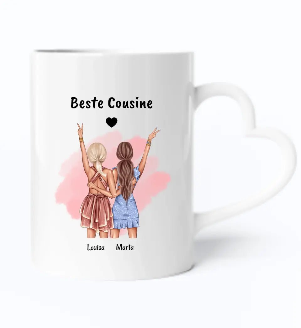 Beste Cousine Geschenk Tasse personalisiert - Cantty