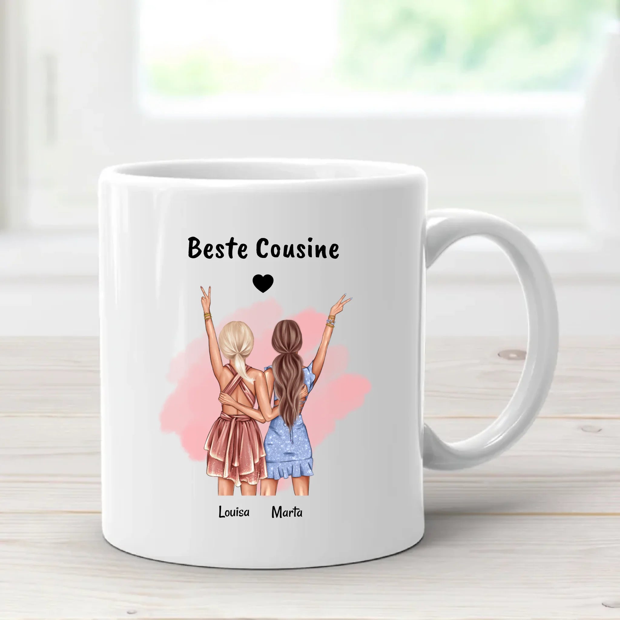 Beste Cousine Geschenk Tasse personalisiert - Cantty