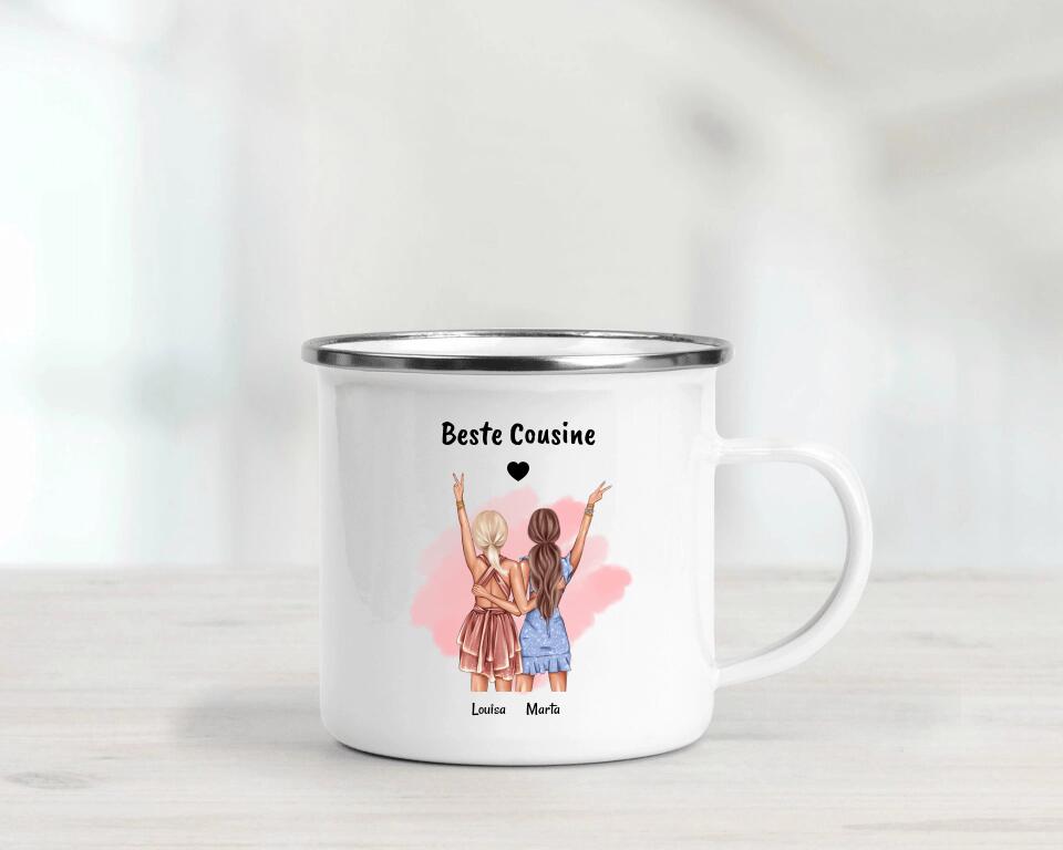 Beste Cousine Geschenk Tasse personalisiert - Cantty