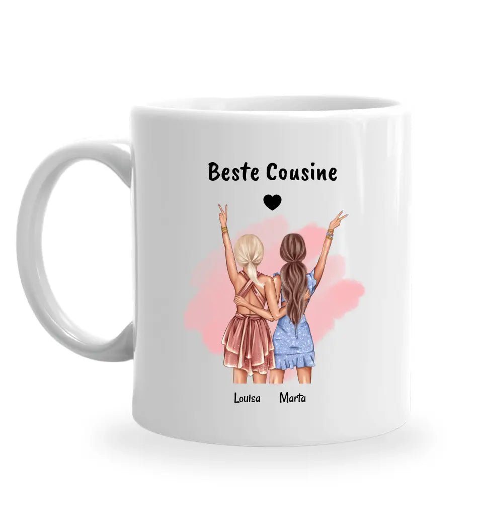 Beste Cousine Geschenk Tasse personalisiert - Cantty