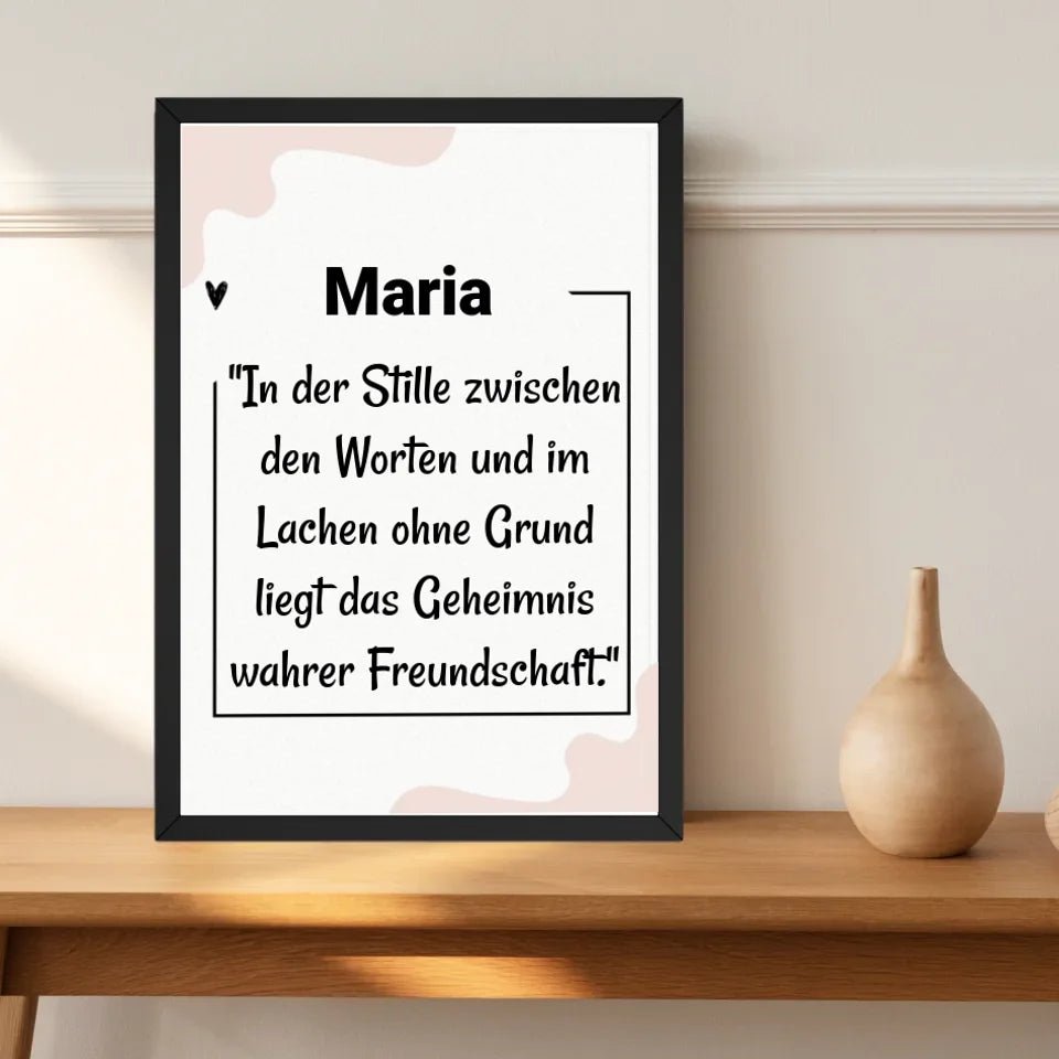 Beste Freundin Definition Poster Geschenk personalisiert - Cantty