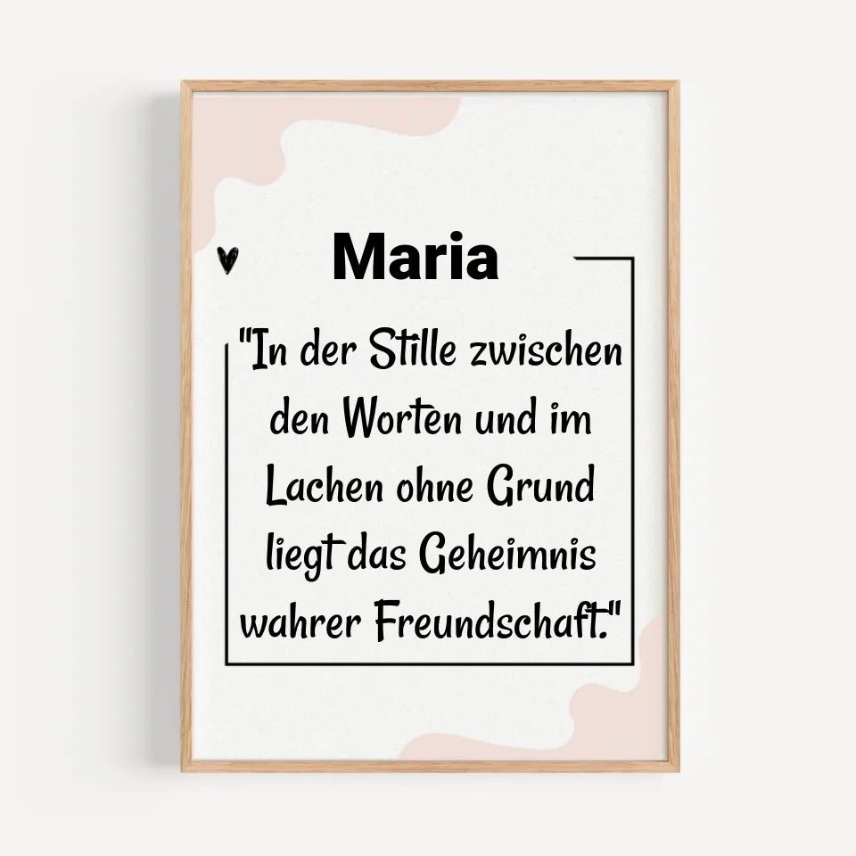 Beste Freundin Definition Poster Geschenk personalisiert - Cantty